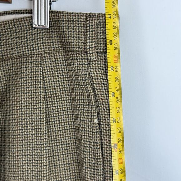 Paul Frederick Men’s 35x30 Brown Pleated Dress Pants Cuffed 100% Wool - Picture 16 of 16